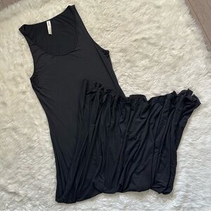 Nap Loungewear Dress Sleeveless Tank Maxi Scoopneck Modal Blend Black L